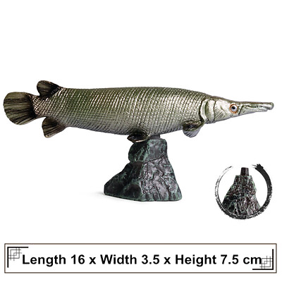 #ad Alligator Gar Atractosteus Fish Figure Wild Animal Model Toys Collector Kid $9.98