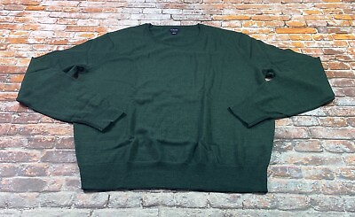 #ad J.Crew Sweater Adult Large Green Pullover Crew Neck Wool Blend Preppy Mens $9.79