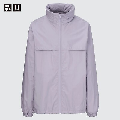 #ad Lemaire X Uniqlo U Oversized Hooded Blouson Jacket Mens Size M Purple $59.99