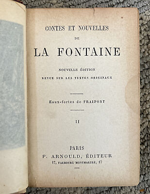 #ad Contes Et Nouvelle De La Fountains Tone II Nouvelle Edition 1671 P. Arnould Edit $399.99