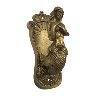 Antique Vintage Style Solid Brass Mermaid Wall Hook Beach Nautical Decor Boat $29.99