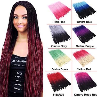 #ad 24quot; Senegalese Braids Synthetic Ombre Twist Crochet Braiding Hair Extensions 30s $9.99