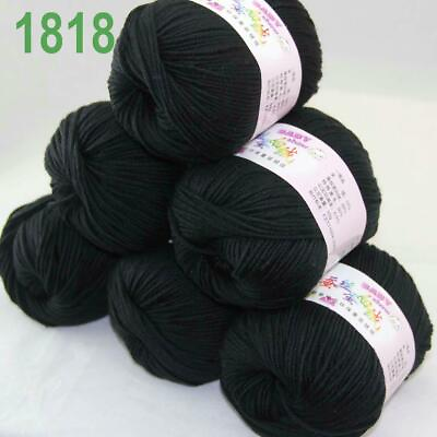 #ad Sale 6 SkeinsX50gr Soft Cashmere Silk Velvet Baby Hand Knitting Crochet Yarn 18 C $53.48