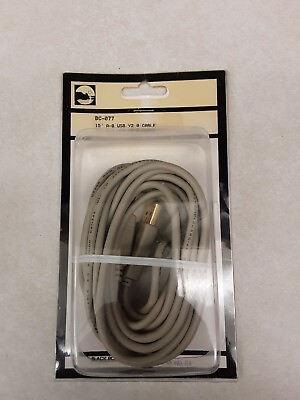 #ad Black Point BC 077 Vintage Computer Cable 15#x27; A B V2.0 Cable USB $19.80