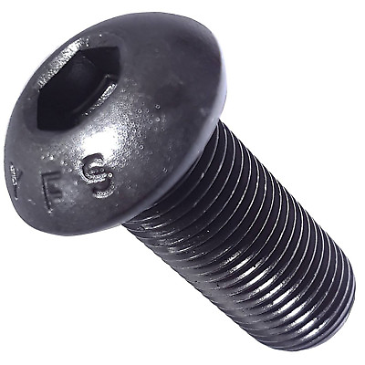 #ad 1 4 28 Button Head Socket Cap Screws Alloy Steel Grade 8 Black Oxide Allen Hex $23.99