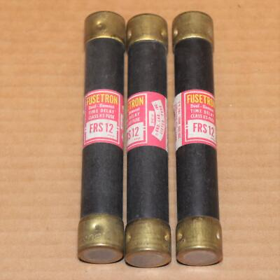 One Lot of 3 Used Tested Bussman Buss Fusetron FRS 12 Fuses 12 Amp #ad $13.94