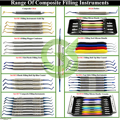 Range Of Dental Amalgam Plastic Filling Layering Composite Restorative Sets $9.79