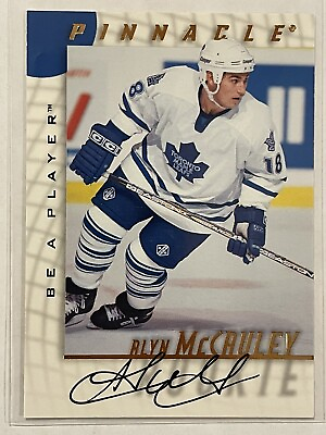 #ad 1997 98 Pinnacle Be A Player Alyn McCauley Auto Rookie RC #222 Hockey $5.99