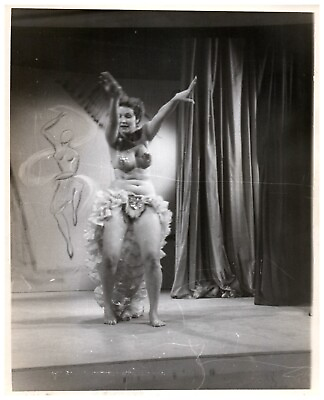 #ad 1950s Sexy Busty Burlesque Dancer Cheesecake Pin Up ORIGINAL Vintage Photo 8x10 $33.99