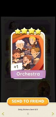 #ad Monopoly Go Orchestra 4 stars 🌟 Card Set 21 Sticker Making Music Colection $1.89