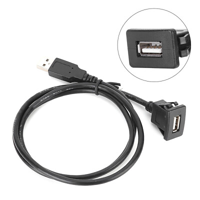 Hot USB 2.0 Dashboard Adapter Cable Single Port Extension Wire Part For Car $11.17