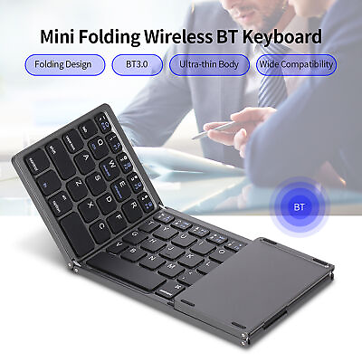 #ad Universal Foldable Wireless BT Keyboard Ultra Slim Keyboard with Touchpad M7S7 $27.25