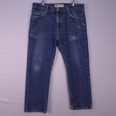 #ad Levis Jeans Mens 38x30 Blue 505 Straight Fit Medium Wash Denim Classic Versitile $14.84
