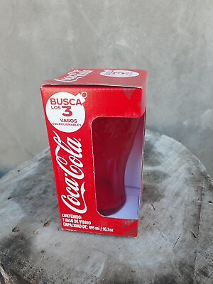 #ad coca cola glass cup Christmas Collection Red 16.7oz New In Box FREESHIPPING $25.00