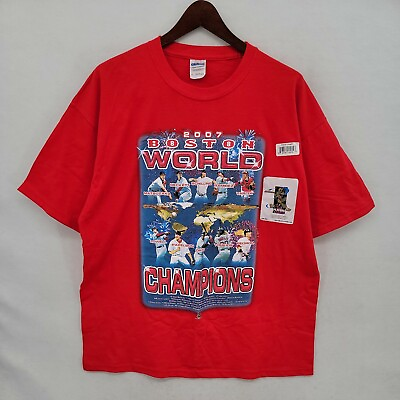 #ad Gildan 2007 Boston World Champions Red Shirt Mens Sz XL NWT $15.99