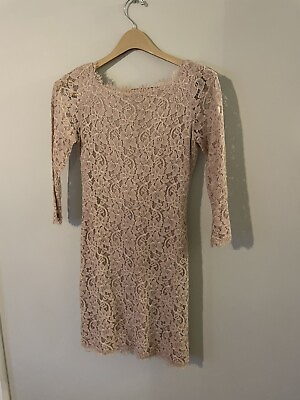 Vintage Diane Von Furstenberg Blush Lace Dress $50.00