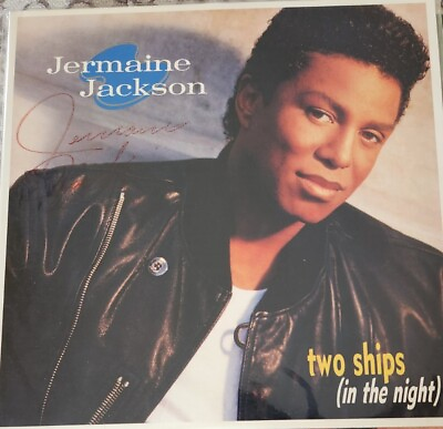 #ad Jermaine Jackson signed Single Album Two Ships in the night $70.00