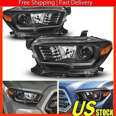 #ad For SET 2016 2017 2018 2019 Tacoma Headlights Projector Headlamps Left Right $129.99