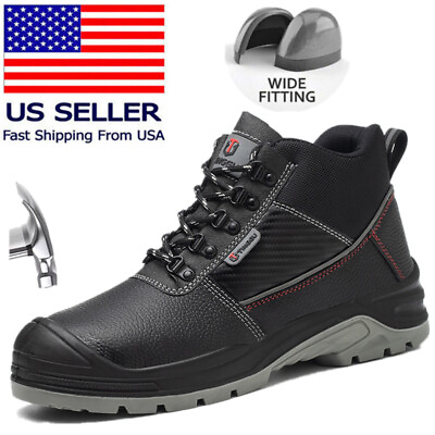 #ad Mens Waterproof Work Boots Steel Toe Safety Shoes Indestructible Non Slip Boots $44.09