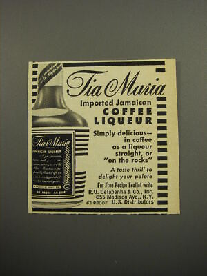 #ad 1955 Tia Maria Coffee Liqueur Advertisement $19.99