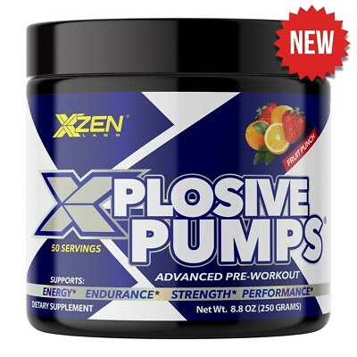 #ad Pre Workout Powder Muscle Pump Complex Energy Endurance Strength 50 Servings FP $25.98