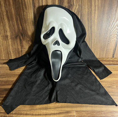 #ad Vintage Scream Ghost Face Smiling Mask Easter Unlimited Mfg. Date 2020 Halloween $22.95