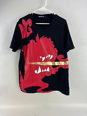 #ad Black Keys Mens Black Red Tasmanian Devil Short Sleeve T Shirt Size XL $16.99