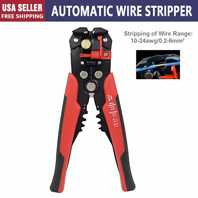 #ad Wire Stripping Tool Self adjusting 8quot;Automatic Wire Stripper Cutting Pliers Tool $10.15