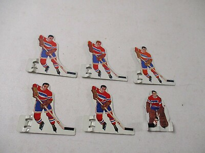 #ad Vintage Montreal Canadiens Hockey Game Team Players 6 Red Jerseys $39.99