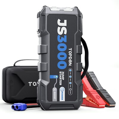 Topdon Booster JS3000 3000 Amp 12 Volt Safe Protection Lithium Pro Jump Starter $132.99