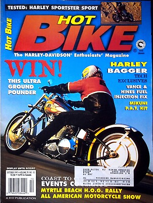 #ad HOT BIKES THE HARLEY DAVIDSON MAGAZINE OCTOBER 1997 • VOLUME 29. NO. 10 $6.36