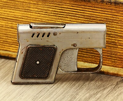 1970#x27;s Rare Vintage Soviet Original Gun Pistol Cigarette Gasoline Lighter $45.00