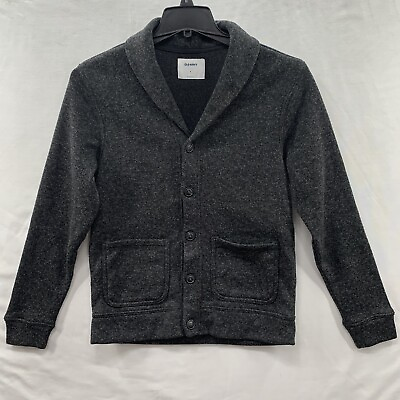 #ad #ad Old Navy Women Gray Knitted Buttoned Cardigan Sweater Jacket Pockets Size S $15.90