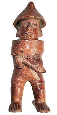 #ad Nayarit Warrior Terracotta Figure 16.5 In Clay Pot Warrior Ancient Rare Décor $499.99