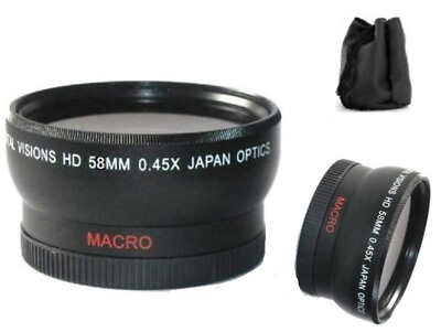 #ad 0.45x Digital Vision Wide Angle Lens Macro for Canon XA75 Camcorder $31.49