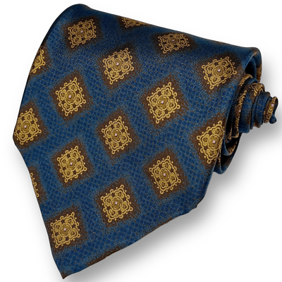#ad GIORGIO ARMANI CRAVATTE Men’s Vintage Designer Medallion Geometric 100% Silk Tie $22.27