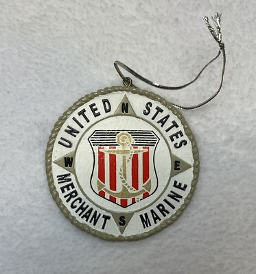 U.S. Merchant Marine Corps Christmas Logo Ornament USMC double sided $29.95