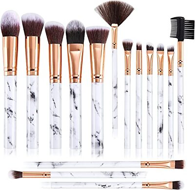 #ad Makeup Brushes Set 15PCS Professional Make up Brushes Set Synthetic Foundatio... $17.00