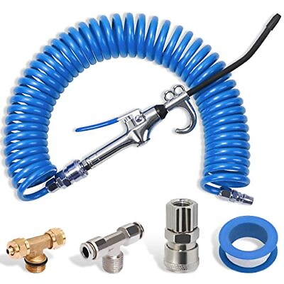 #ad 9m Red Truck Dust Air Blow Gun Kit Long Air Hose Heavy Duty Cleaning With Long N $25.49