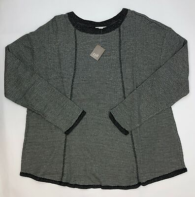 #ad J. Jill Pullover Sweater Women Size XL Blackcream $37.50