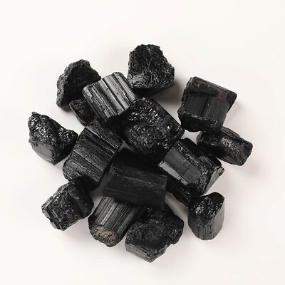 #ad 50 100g Raw Rough Gift Tourmaline Stone Geometry Natural Crystal Black Specimen $7.88
