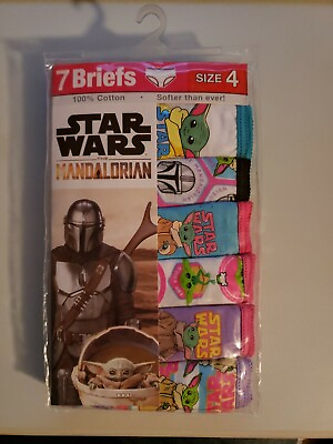 Star Wars the Mandalorian Girls Briefs Baby Yoda Various Colors Cotton Size 4 #ad $10.00