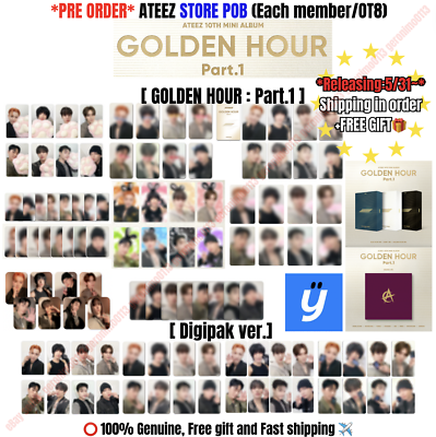 #ad ATEEZ ATEEZ GOLDEN HOUR : Part.1 10th Mini Album STORE POBFAST SHIPPINGGIFT $150.00