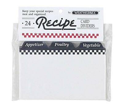 #ad Weatherbee Preprinted Recipe Card Tab Dividers Set Made in America 3 Inches x $14.09