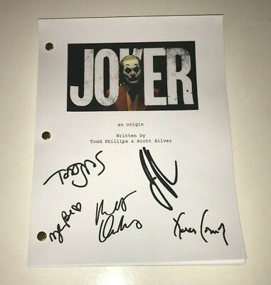 #ad Joker Movie Signed Autographed Script Full Screenplay Full Script Reprint $24.99