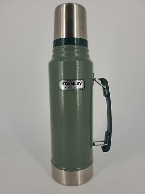 #ad Stanley Classic Vacuum Thermos Bottle Coffee Insulated Wide Mouth 1 Qt Stainless $30.99