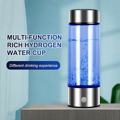 #ad 420ml USB Hydrogen Rich Alkaline Water Ionizer Generator Bottle Cup Portable Mug $22.99