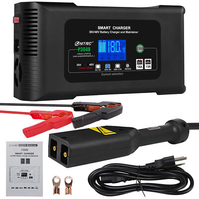 #ad 36V 18A 48V 13A Smart Battery Charger with Plug for Golf Cart EZGO TXT CLUB CAR $113.95