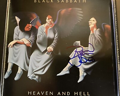 #ad  Ronnie James Dio Signed Autographed Black Sabbath Cd Cover $174.95
