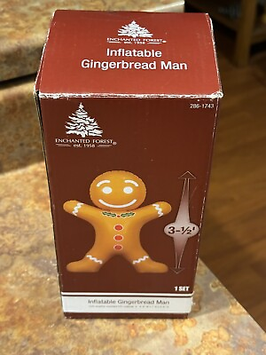 #ad Inflatable gingerbread man the enchanted forest Christmas NIB Open 3 1 2’ B48 $35.00